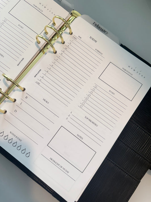 (RTS) UNDATED DAILY PLANNER INSERTS- A5