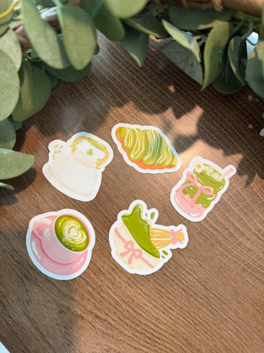 (RTS) MATCHA MINI STICKER SET