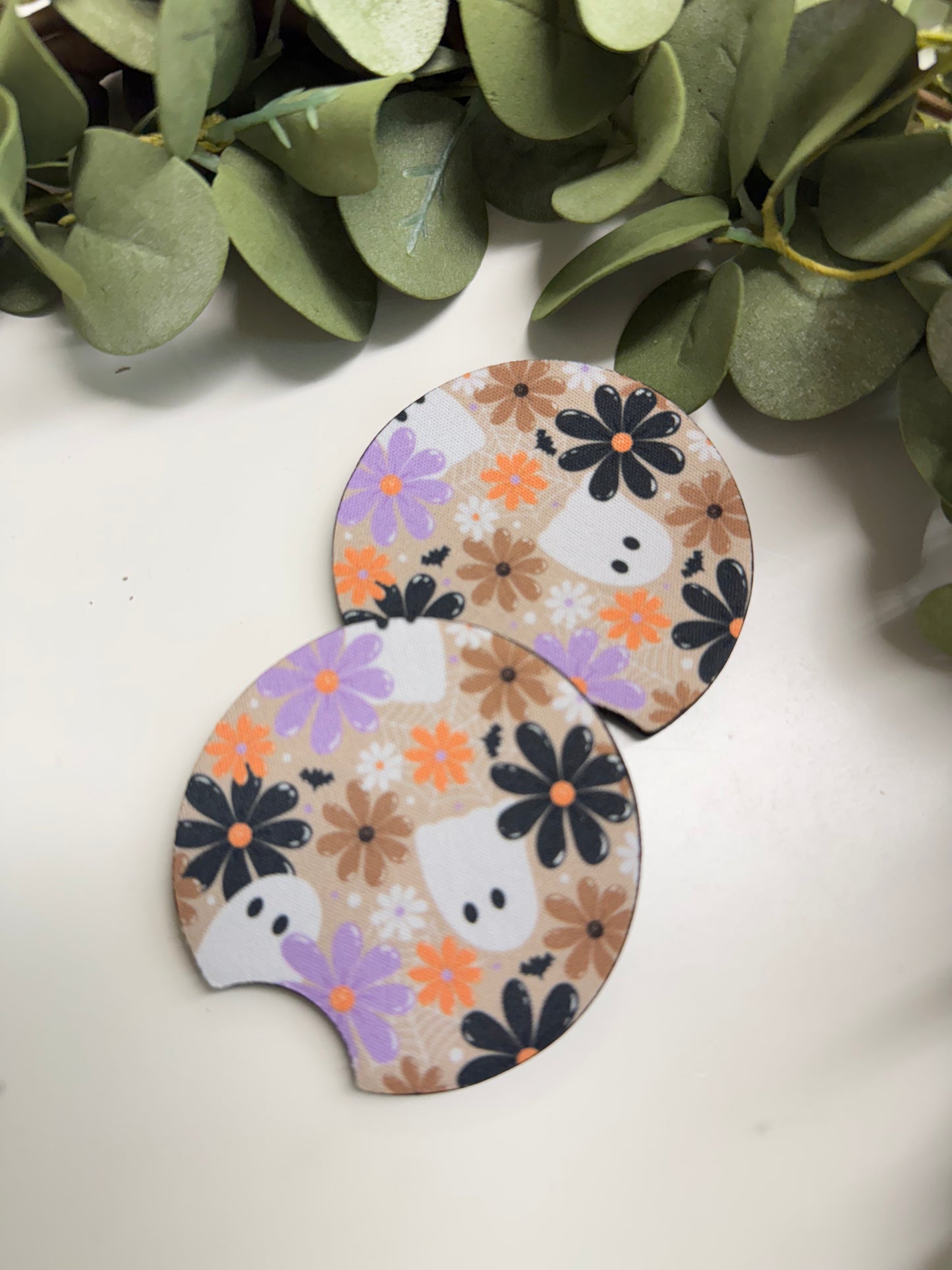 (RTS) RETRO GHOUL CAR COASTER SET