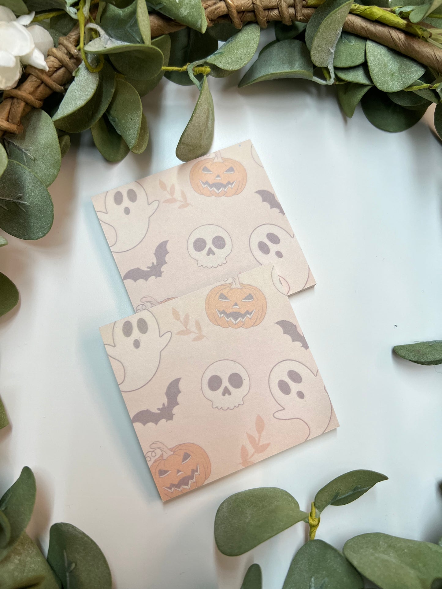 (RTS) GHOSTS, PUMPKIN & BATS STICKY NOTE