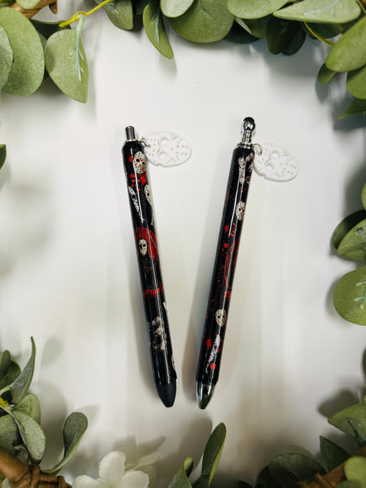 (RTS) JASON FRIDAY 13 PEN  W CHARM