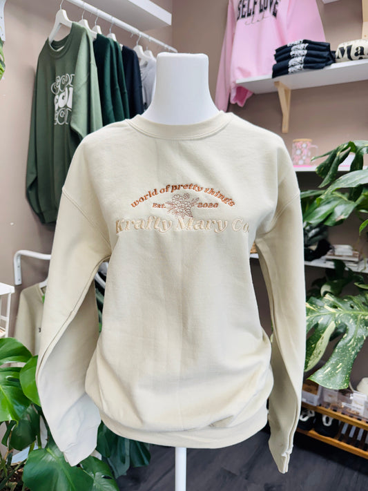 (RTS) KRAFTY MARY CO EMBROIDERED CREWNECK