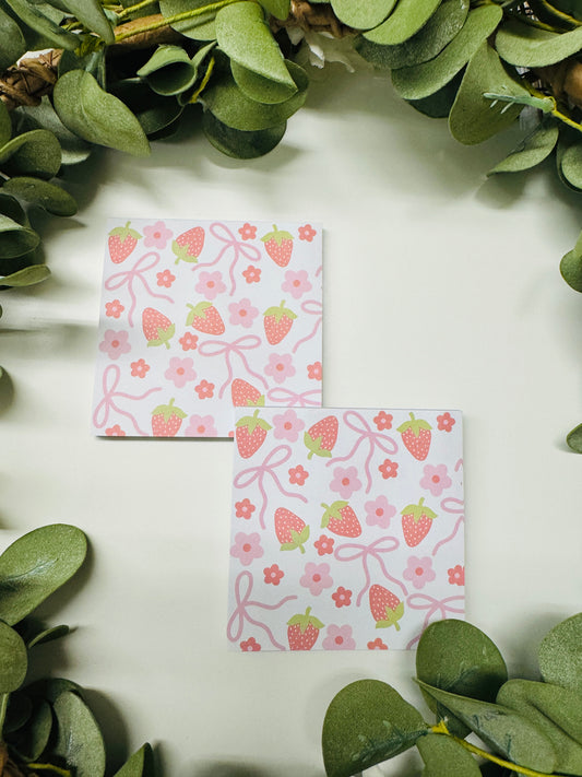 (RTS) STRAWBERRY COQUETTE STICKY NOTE