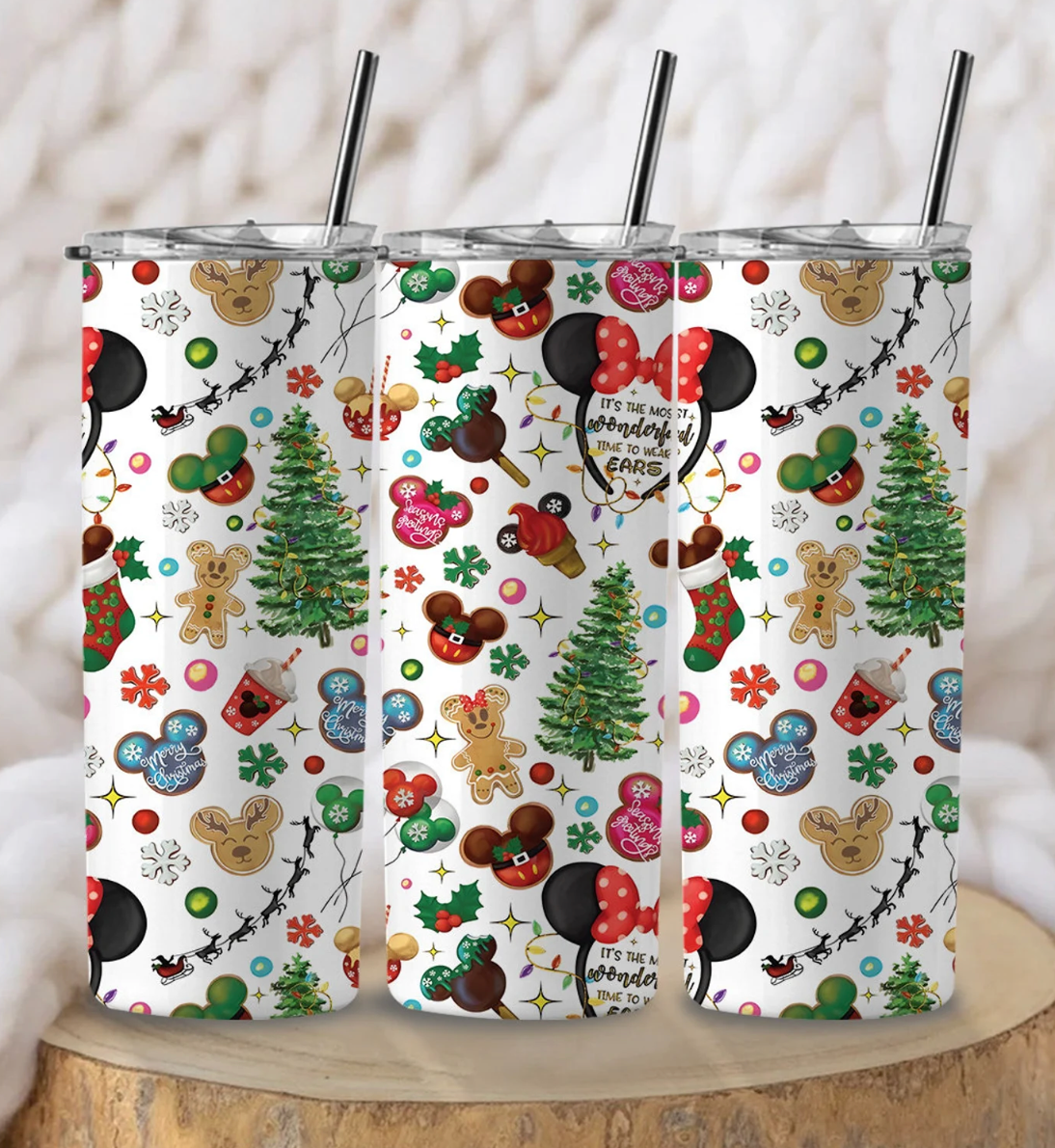 (RTS) MICKEY GINGERBREAD TUMBLER 15OZ