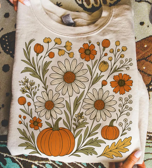 (RTS) FLORAL PUMPKIN CLOTHING